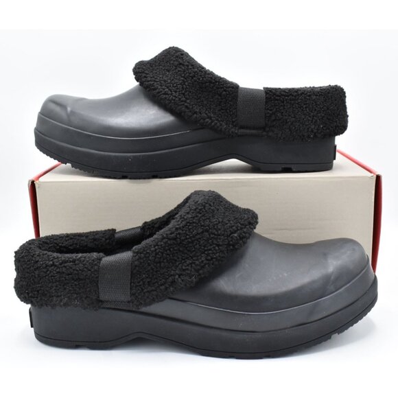 Hunter Original Mens Size 10 Play Sherpa Insulated‎ Black Slip On Clogs Shoes main image 12